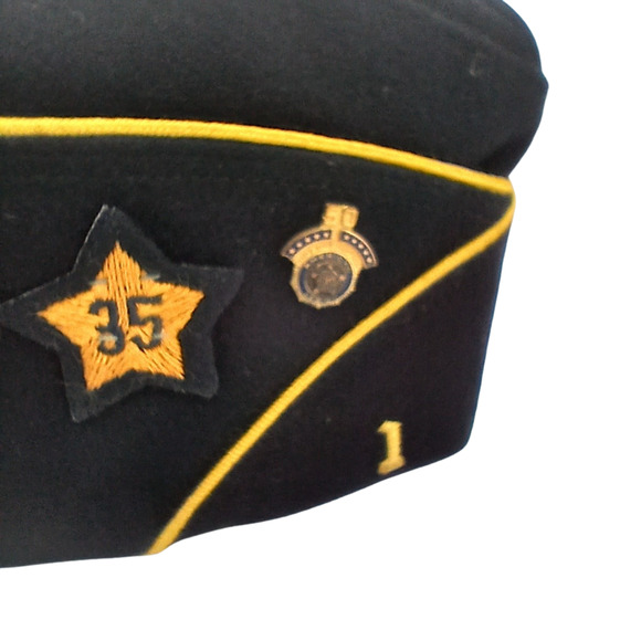 Vintage American Legion Cap Seattle WA Navy Blue Wool Hat Size 6 7/8 - Picture 3 of 7